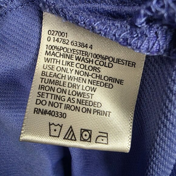 Mens Haggar Cool 18 Pro Purple Polo Shirt Short Sleeve 100% Polyester Size XL - Picture 3 of 8